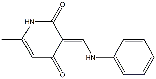 3-(anilinomethylidene)-6-methyl-1,2,3,4-tetrahydropyridine-2,4-dione Structure