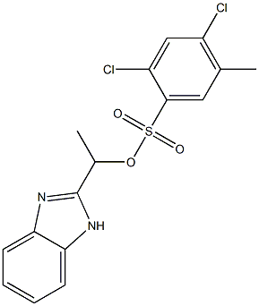 1-(1H-benzo[d]imidazol-2-yl)ethyl 2,4-dichloro-5-methylbenzene-1-sulfonate 구조식 이미지