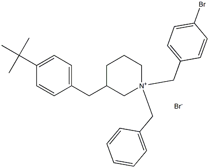 1-benzyl-1-(4-bromobenzyl)-3-[4-(tert-butyl)benzyl]piperidinium bromide Structure