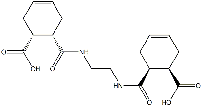 (1R,6S)-6-({[2-({[(1S,6R)-6-carboxy-3-cyclohexenyl]carbonyl}amino)ethyl]amino}carbonyl)-3-cyclohexene-1-carboxylic acid 구조식 이미지