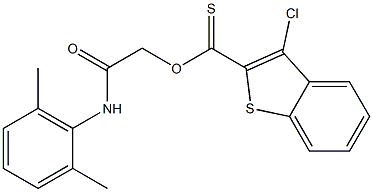 2-(2,6-dimethylanilino)-2-oxoethyl 3-chlorobenzo[b]thiophene-2-carbothioate 구조식 이미지