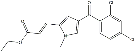 ethyl (E)-3-[4-(2,4-dichlorobenzoyl)-1-methyl-1H-pyrrol-2-yl]-2-propenoate 구조식 이미지