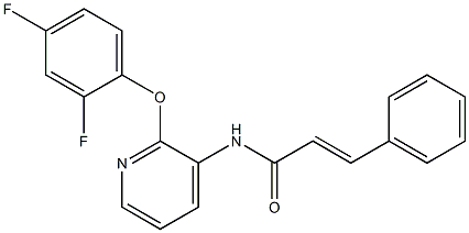 N1-[2-(2,4-difluorophenoxy)-3-pyridyl]-3-phenylacrylamide 구조식 이미지