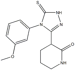 3-[4-(3-methoxyphenyl)-5-thioxo-4,5-dihydro-1H-1,2,4-triazol-3-yl]piperidin-2-one 구조식 이미지