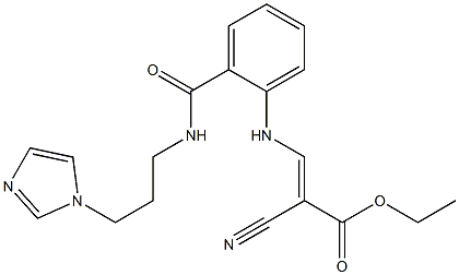 ethyl 2-cyano-3-[2-({[3-(1H-imidazol-1-yl)propyl]amino}carbonyl)anilino]acrylate Structure