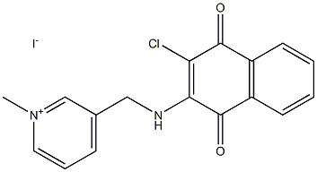 3-{[(3-chloro-1,4-dioxo-1,4-dihydro-2-naphthalenyl)amino]methyl}-1-methylpyridinium iodide Structure