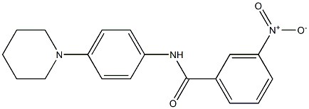 3-nitro-N-(4-piperidinophenyl)benzenecarboxamide Structure