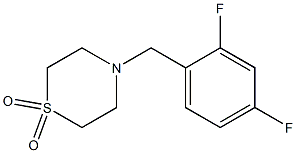 4-(2,4-difluorobenzyl)-1lambda~6~,4-thiazinane-1,1-dione 구조식 이미지