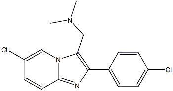 [6-chloro-2-(4-chlorophenyl)imidazo[1,2-a]pyridin-3-yl]-N,N-dimethylmethanamine Structure