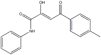 N1-phenyl-2-hydroxy-4-(4-methylphenyl)-4-oxobut-2-enamide 구조식 이미지