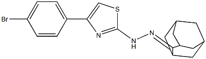 adamantan-2-one 2-[4-(4-bromophenyl)-1,3-thiazol-2-yl]hydrazone 구조식 이미지