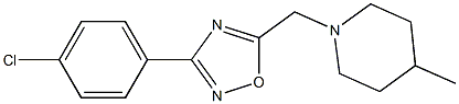 3-(4-chlorophenyl)-5-[(4-methylpiperidino)methyl]-1,2,4-oxadiazole Structure