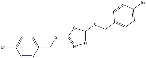 2,5-di[(4-bromobenzyl)thio]-1,3,4-thiadiazole 구조식 이미지