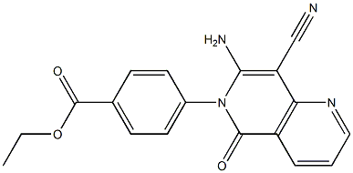 ethyl 4-[7-amino-8-cyano-5-oxo[1,6]naphthyridin-6(5H)-yl]benzenecarboxylate Structure