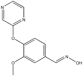 3-methoxy-4-(2-pyrazinyloxy)benzenecarbaldehyde oxime Structure