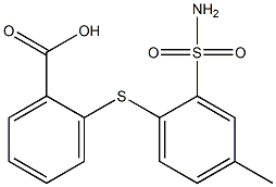 2-{[2-(aminosulfonyl)-4-methylphenyl]thio}benzoic acid Structure