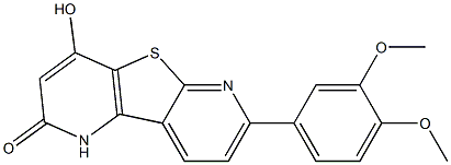 7-(3,4-dimethoxyphenyl)-4-hydroxypyrido[2',3':4,5]thieno[2,3-b]pyridin-2(1H)-one Structure