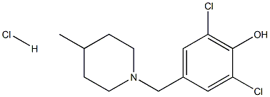 2,6-dichloro-4-[(4-methylpiperidino)methyl]phenol hydrochloride 구조식 이미지