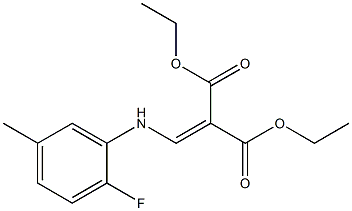 diethyl 2-[(2-fluoro-5-methylanilino)methylene]malonate 구조식 이미지