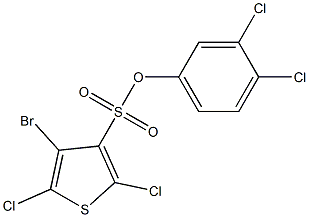3,4-dichlorophenyl 4-bromo-2,5-dichlorothiophene-3-sulfonate Structure
