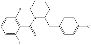 [2-(4-chlorobenzyl)piperidino](2,6-difluorophenyl)methanone 구조식 이미지