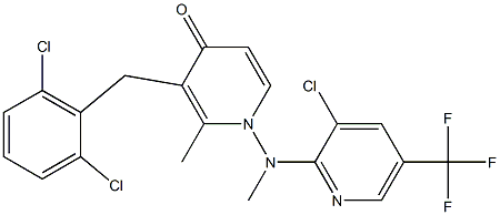 1-[[3-chloro-5-(trifluoromethyl)-2-pyridinyl](methyl)amino]-3-(2,6-dichlorobenzyl)-2-methyl-4(1H)-pyridinone Structure