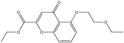 ethyl 5-(2-ethoxyethoxy)-4-oxo-4H-chromene-2-carboxylate 구조식 이미지