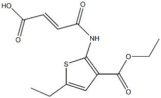 4-{[3-(ethoxycarbonyl)-5-ethyl-2-thienyl]amino}-4-oxobut-2-enoic acid 구조식 이미지