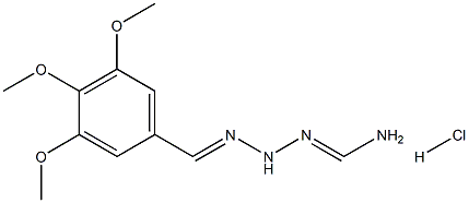 N'-(3,4,5-trimethoxybenzylidene)aminomethanehydrazonamide hydrochloride Structure