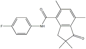 N4-(4-fluorophenyl)-2,2,5,7-tetramethyl-1-oxoindane-4-carboxamide Structure