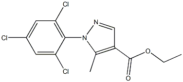 ethyl 5-methyl-1-(2,4,6-trichlorophenyl)-1H-pyrazole-4-carboxylate 구조식 이미지