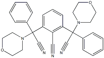 2,6-bis[cyano(morpholino)phenylmethyl]benzenecarbonitrile 구조식 이미지