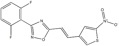 3-(2,6-difluorophenyl)-5-[2-(5-nitro-3-thienyl)vinyl]-1,2,4-oxadiazole 구조식 이미지