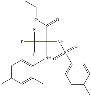 ethyl 2-(2,4-dimethylanilino)-3,3,3-trifluoro-2-{[(4-methylphenyl)sulfonyl]amino}propanoate Structure