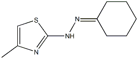 cyclohexan-1-one 1-(4-methyl-1,3-thiazol-2-yl)hydrazone Structure