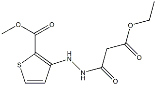 methyl 3-[2-(3-ethoxy-3-oxopropanoyl)hydrazino]thiophene-2-carboxylate Structure