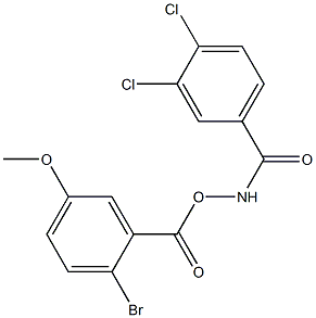 N-[(2-bromo-5-methoxybenzoyl)oxy]-3,4-dichlorobenzamide 구조식 이미지