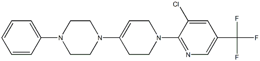 1-{1-[3-chloro-5-(trifluoromethyl)-2-pyridinyl]-1,2,3,6-tetrahydro-4-pyridinyl}-4-phenylpiperazine 구조식 이미지