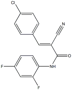 N1-(2,4-difluorophenyl)-3-(4-chlorophenyl)-2-cyanoacrylamide Structure