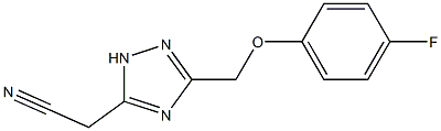 2-{3-[(4-fluorophenoxy)methyl]-1H-1,2,4-triazol-5-yl}acetonitrile Structure