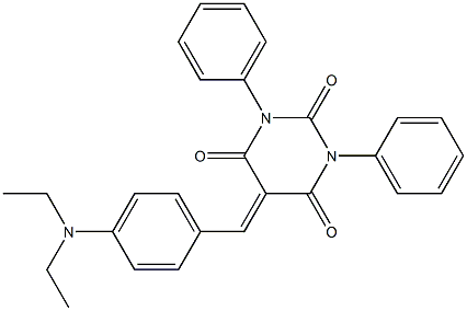 5-[4-(diethylamino)benzylidene]-1,3-diphenylhexahydropyrimidine-2,4,6-trione 구조식 이미지