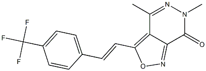 4,6-dimethyl-3-[4-(trifluoromethyl)styryl]-6,7-dihydroisoxazolo[3,4-d]pyridazin-7-one Structure