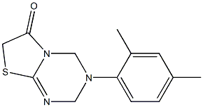 3-(2,4-dimethylphenyl)-3,4,6,7-tetrahydro-2H-[1,3,5]triazino[2,1-b][1,3]thiazol-6-one 구조식 이미지