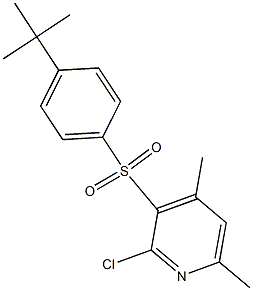 3-{[4-(tert-butyl)phenyl]sulfonyl}-2-chloro-4,6-dimethylpyridine 구조식 이미지