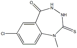 7-chloro-1-methyl-2-thioxo-2,3,4,5-tetrahydro-1H-1,3,4-benzotriazepin-5-one Structure