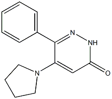 6-phenyl-5-(1-pyrrolidinyl)-3(2H)-pyridazinone Structure