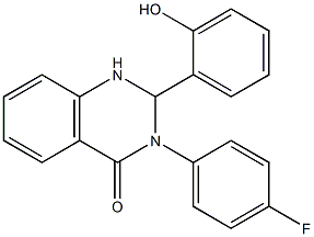 3-(4-fluorophenyl)-2-(2-hydroxyphenyl)-1,2,3,4-tetrahydroquinazolin-4-one Structure