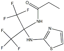 N1-[2,2,2-trifluoro-1-(1,3-thiazol-2-ylamino)-1-(trifluoromethyl)ethyl]propanamide 구조식 이미지