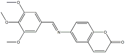 6-[(3,4,5-trimethoxybenzylidene)amino]-2H-chromen-2-one Structure