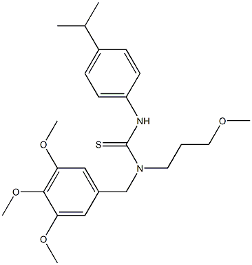 N'-(4-isopropylphenyl)-N-(3-methoxypropyl)-N-(3,4,5-trimethoxybenzyl)thiour ea Structure